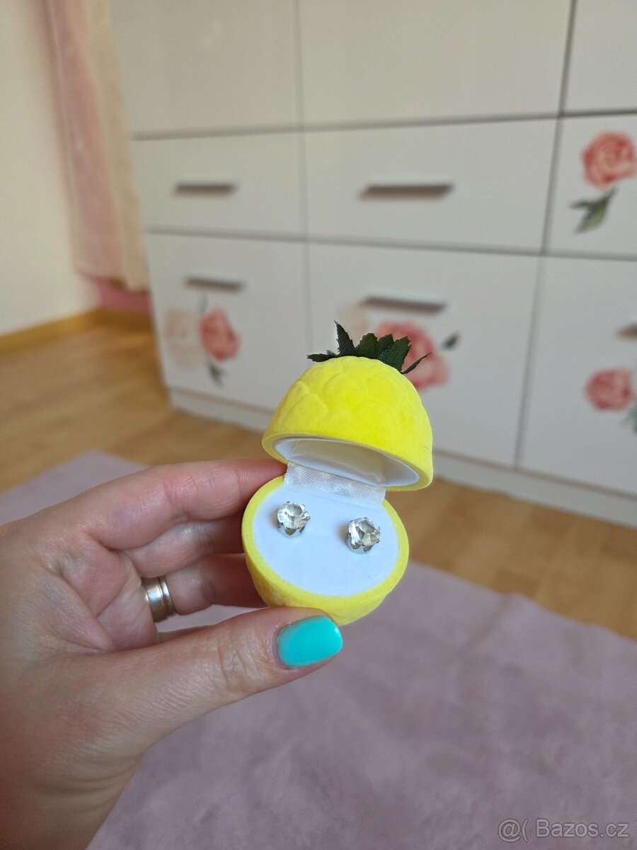 Krabička na prstýnek/malé náušnice - ananas - 2