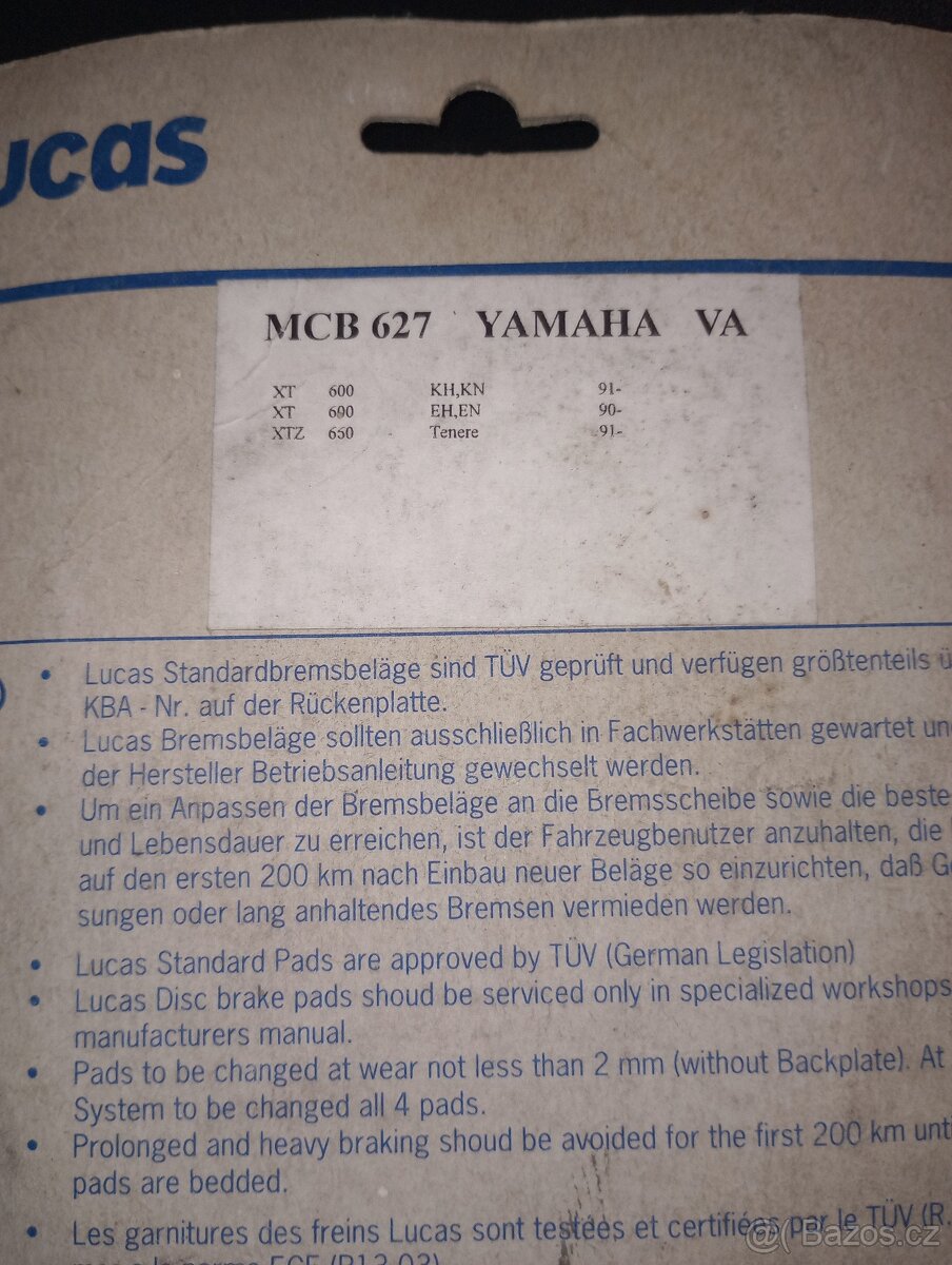 Brzdové destičky moto - 2