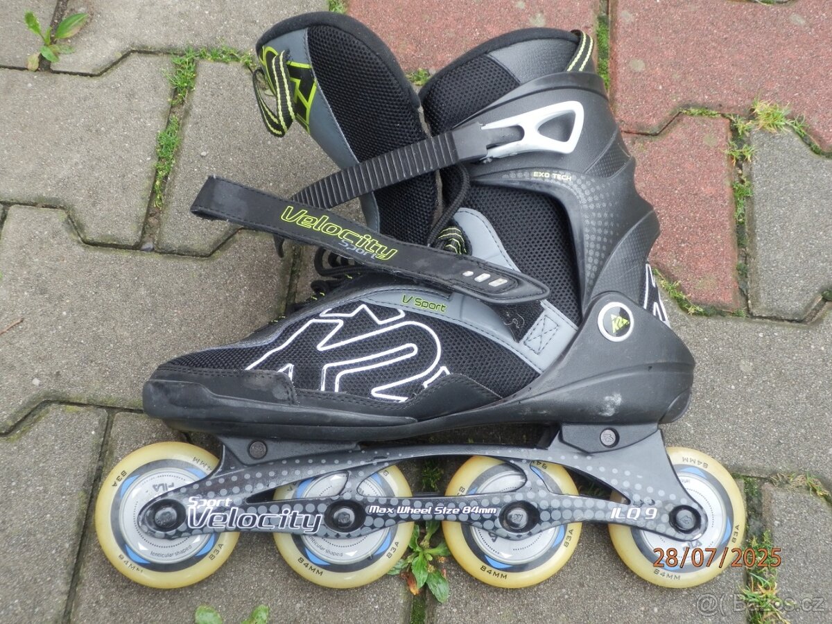 Pánské Inline brusle K2 velikost 47, 84MM kolečka cena:800k - 2
