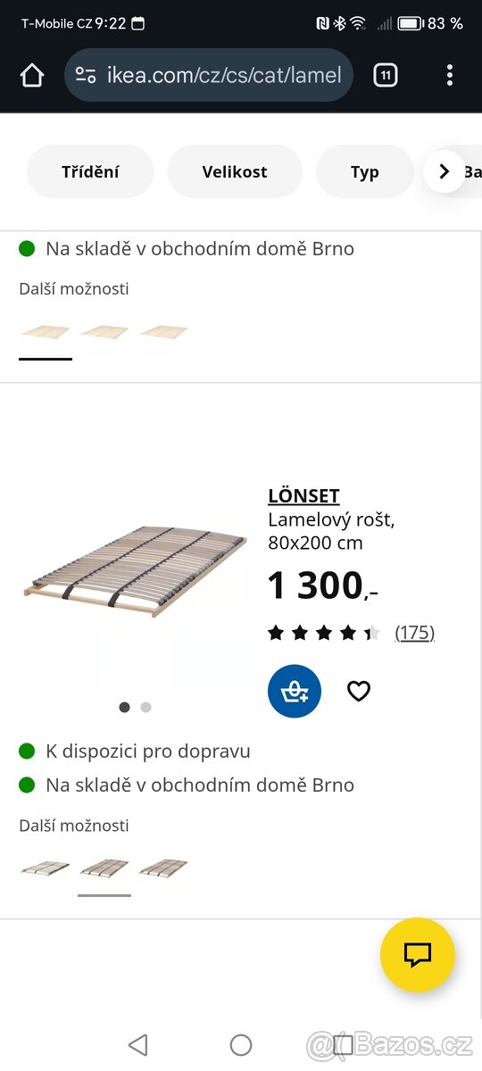 Lamelový rošt LÖNSET z IKEA 2ks - 2