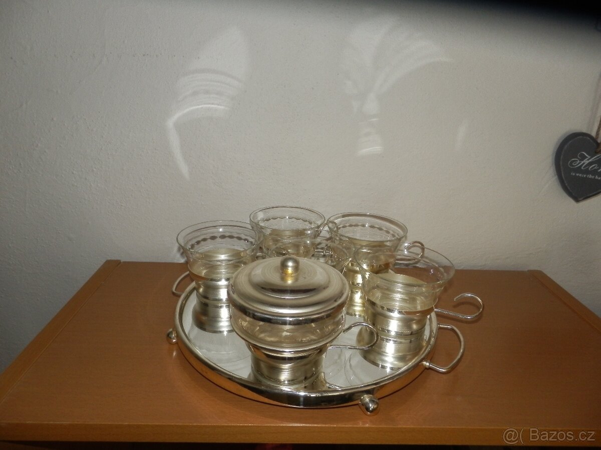 retro čajová souprava - 2