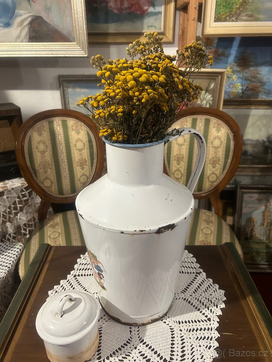Starší smaltovaná konvice Bonyhád 38cm - 2