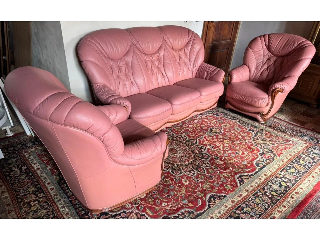 Italská kožená sedací souprava 3+1+1,4667 - 2