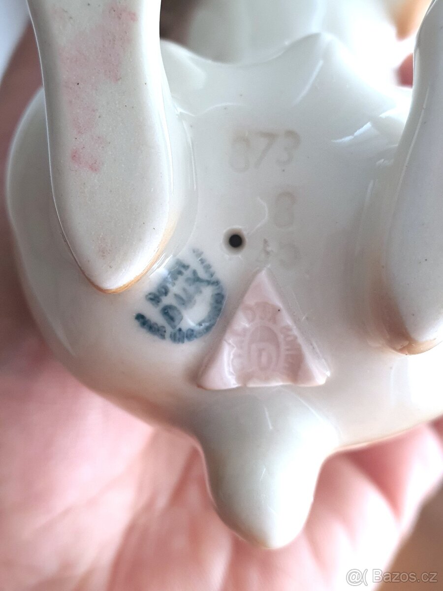 Porcelánová soška Royal Dux boxer pes - 2