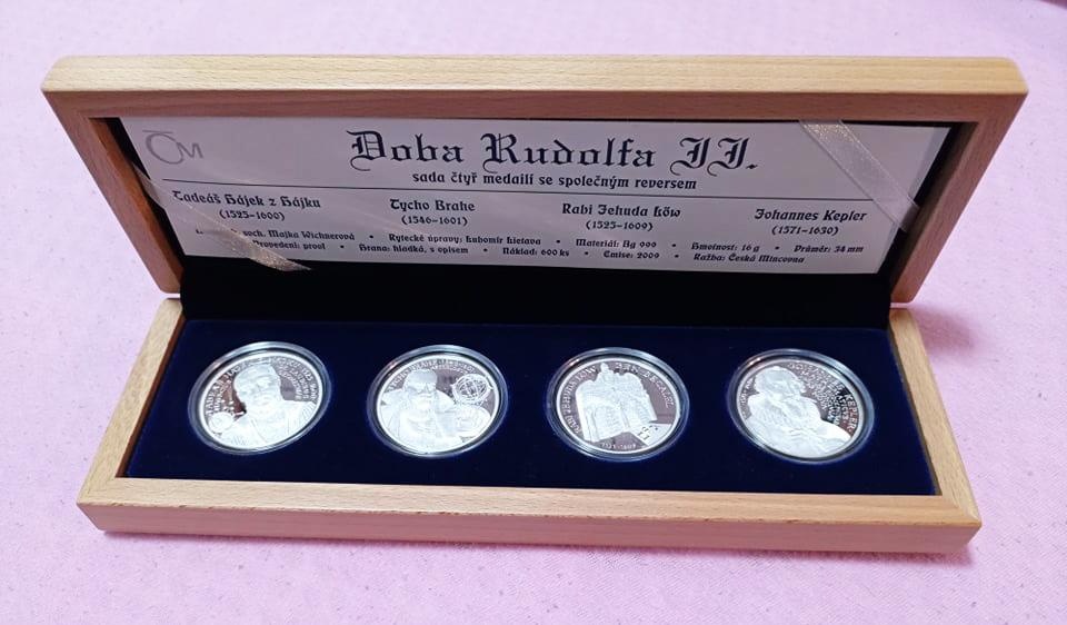 Sada 4 stříbrných medailí Doba Rudolfa II. - 2