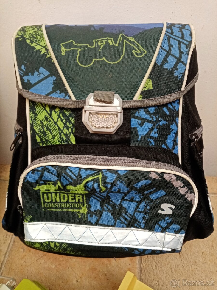 Školní aktovka zn. Stil "Bagr" pro prvňáčka + dárky - 2