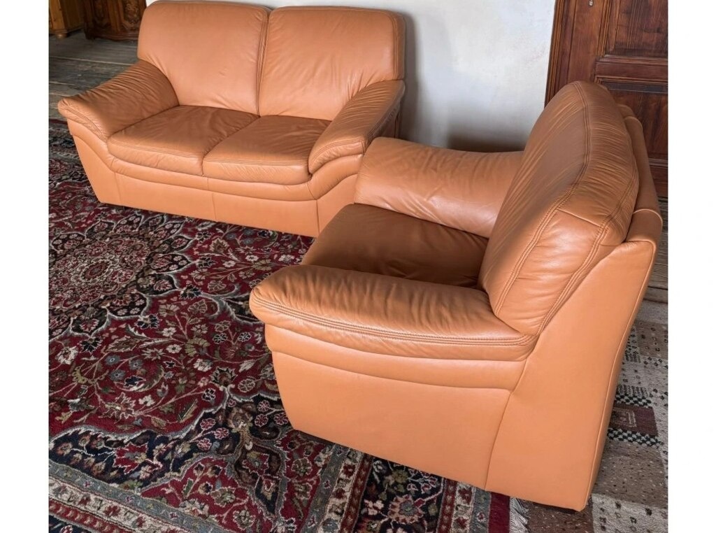 Kožená sedací souprava 2+1, 3202 - 2