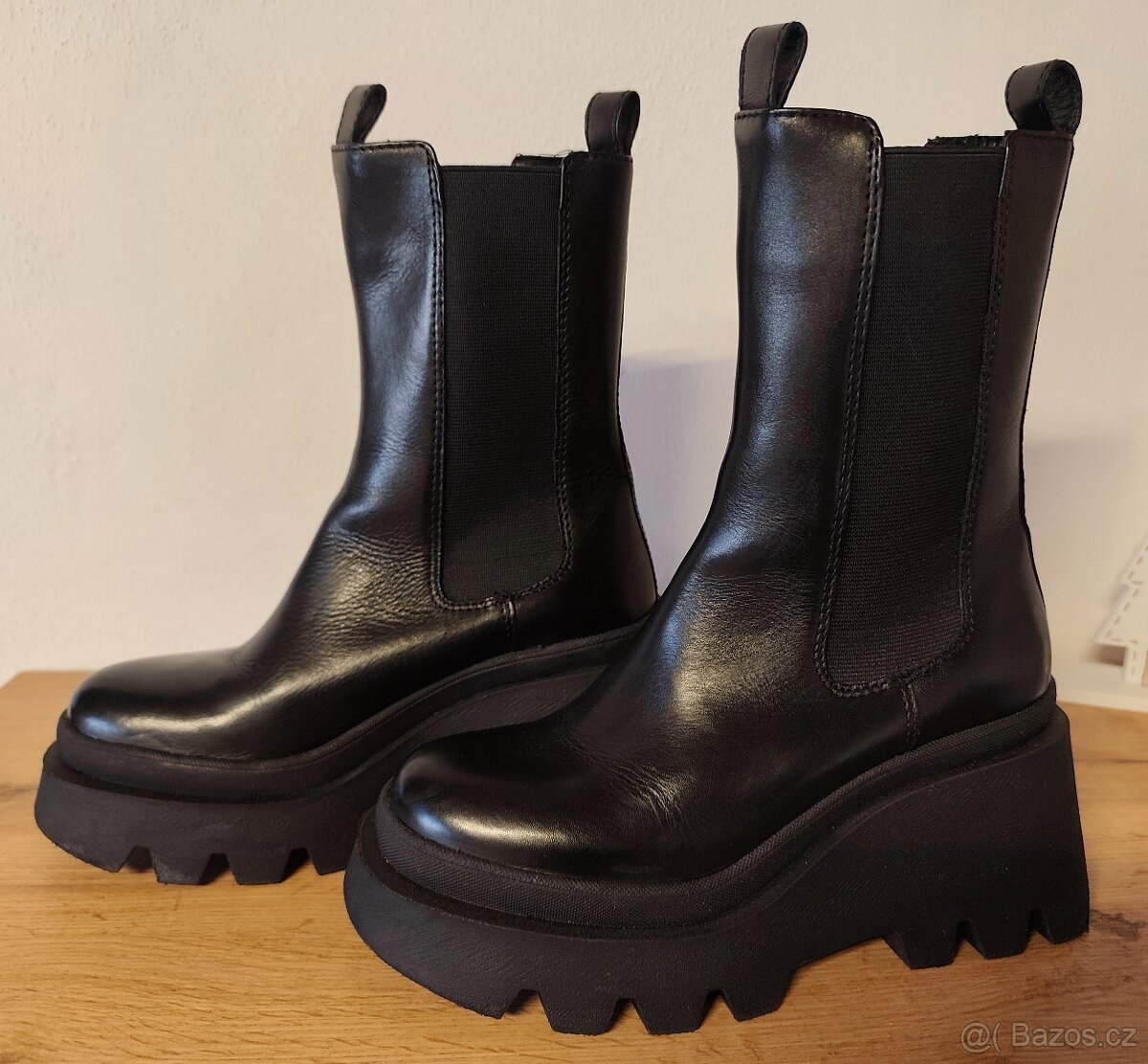 Kožené boty na platformě Badura 37 - 2