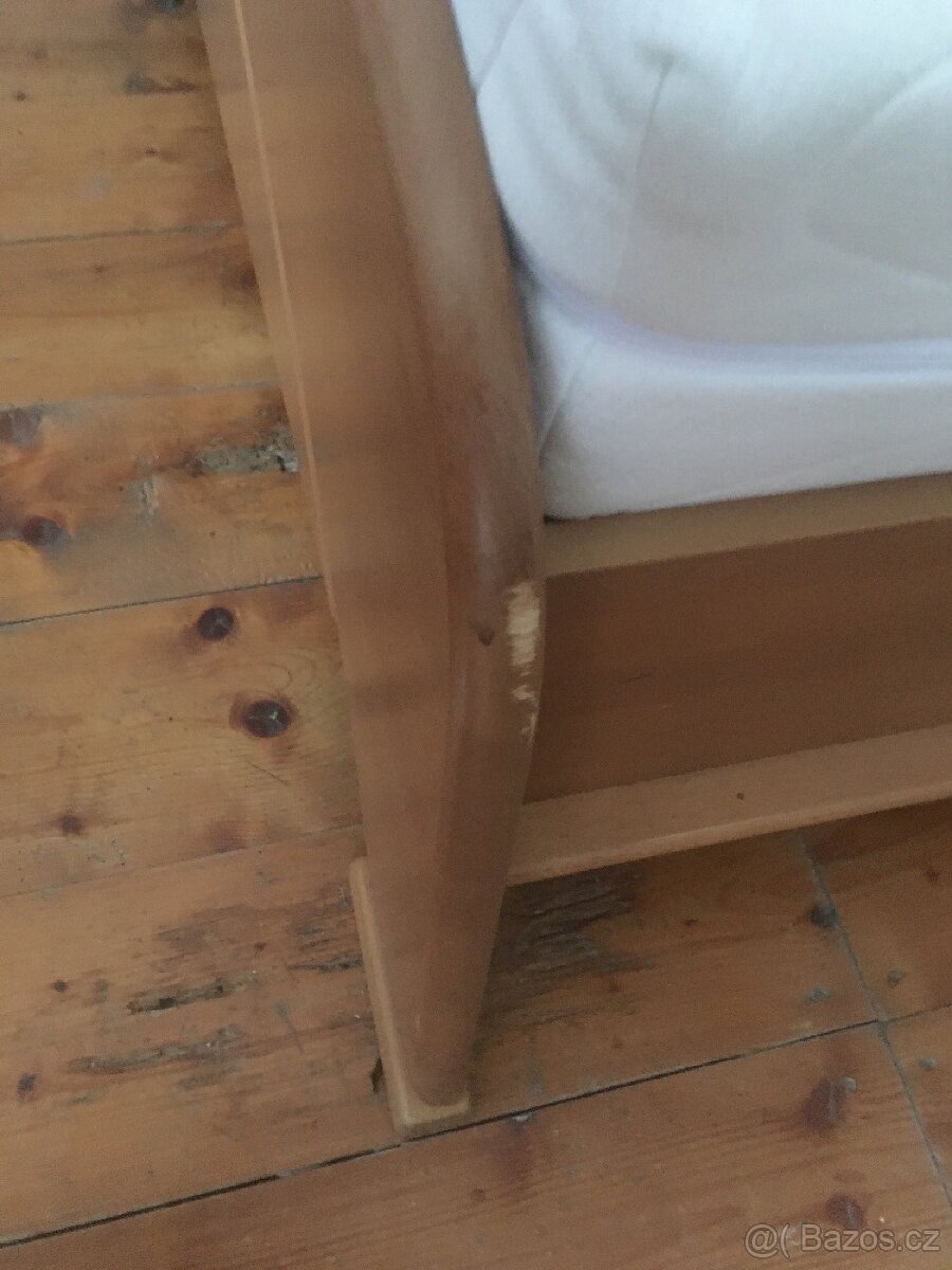 postel masiv buk pařený. včetně nočních stolku - 2