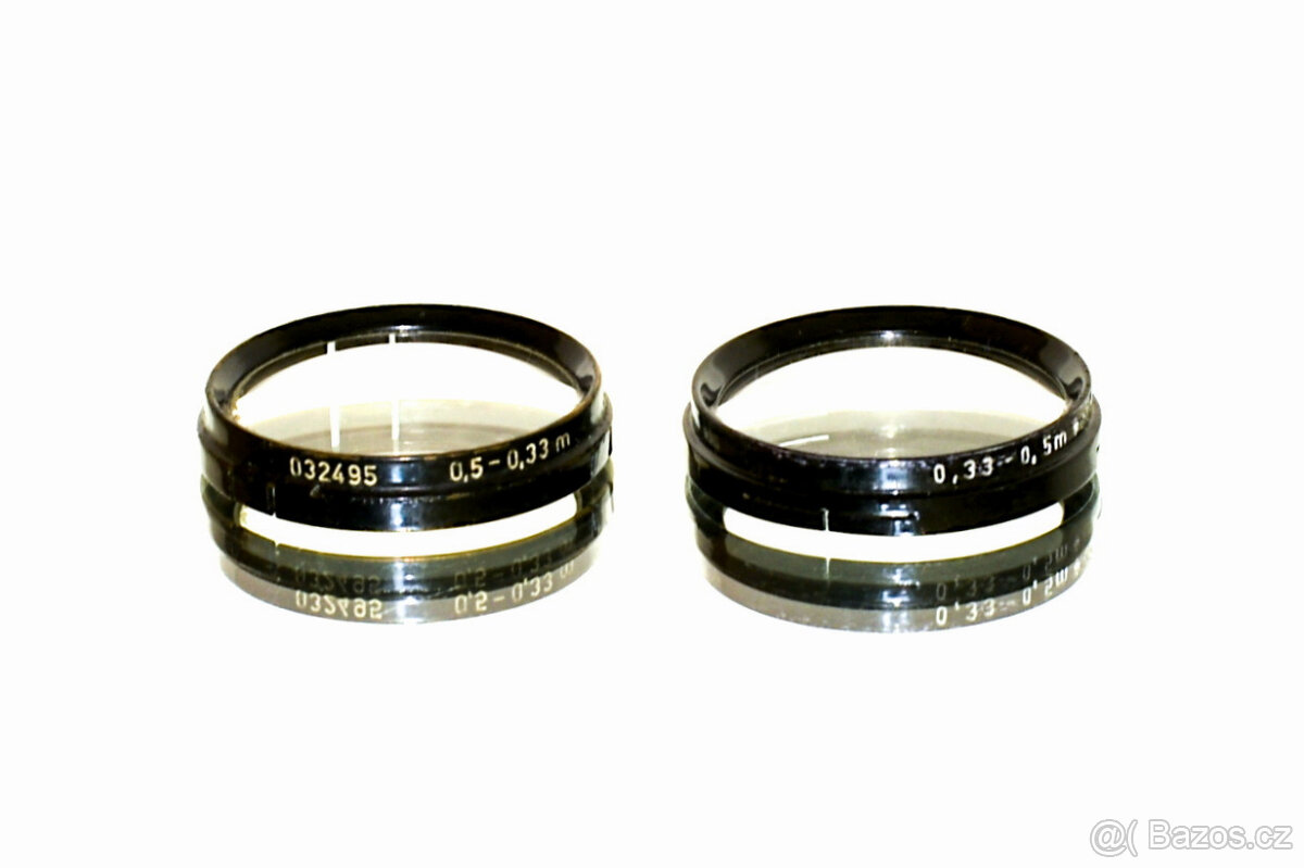 Flexaret II-V předsádky 0,33-0,5m a 0,5-1m - 2