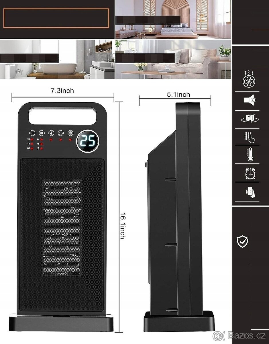 PTC keramické topidlo 2000w - 2