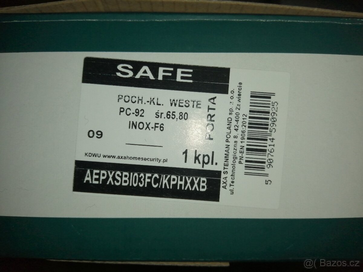 Spolehlivé bezpečnostní kování PORTA – PC 92 inox - 2