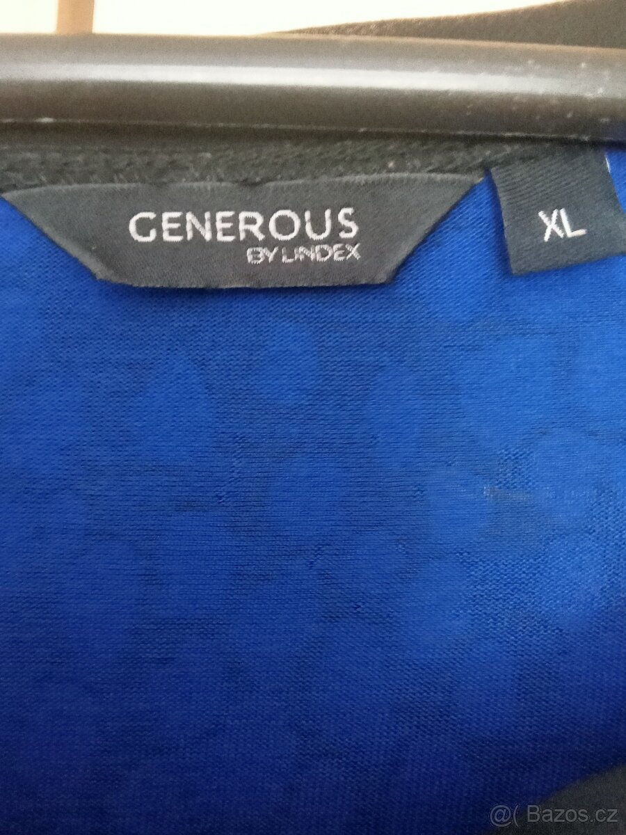 Modročerná halenka zn. Lindex, velikost XL - 2