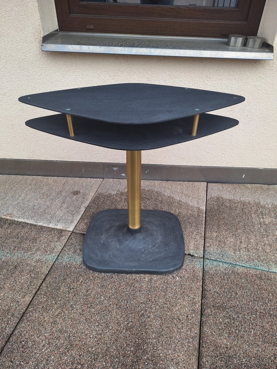 Industriální stolek z mosazi, litiny a železa - 2