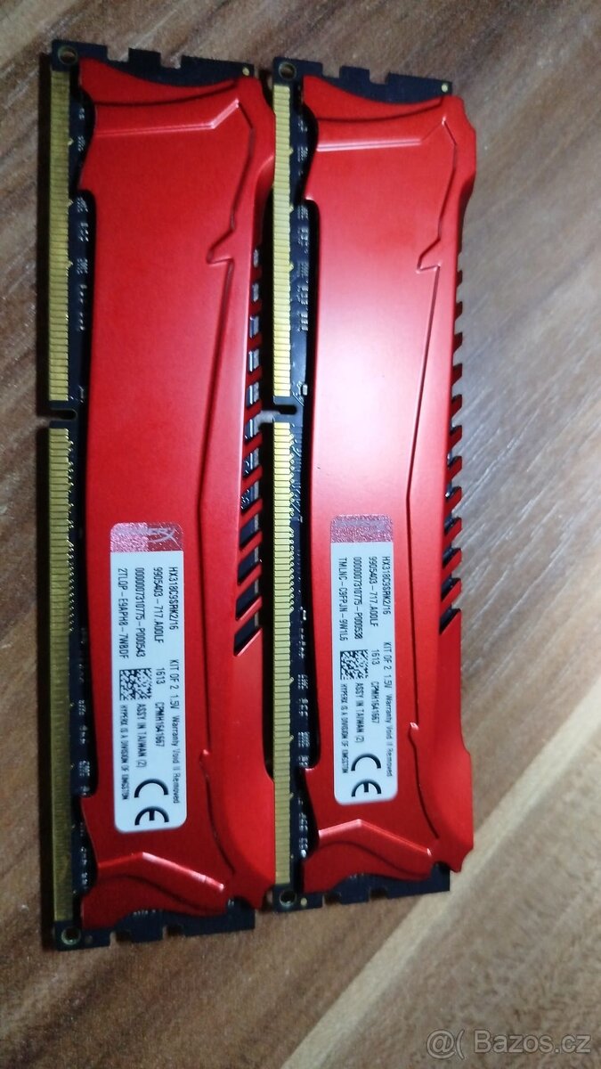 Prodám Kingston HyperX Savage DDR3-1866 CL9 16GB (2x8GB) - 2
