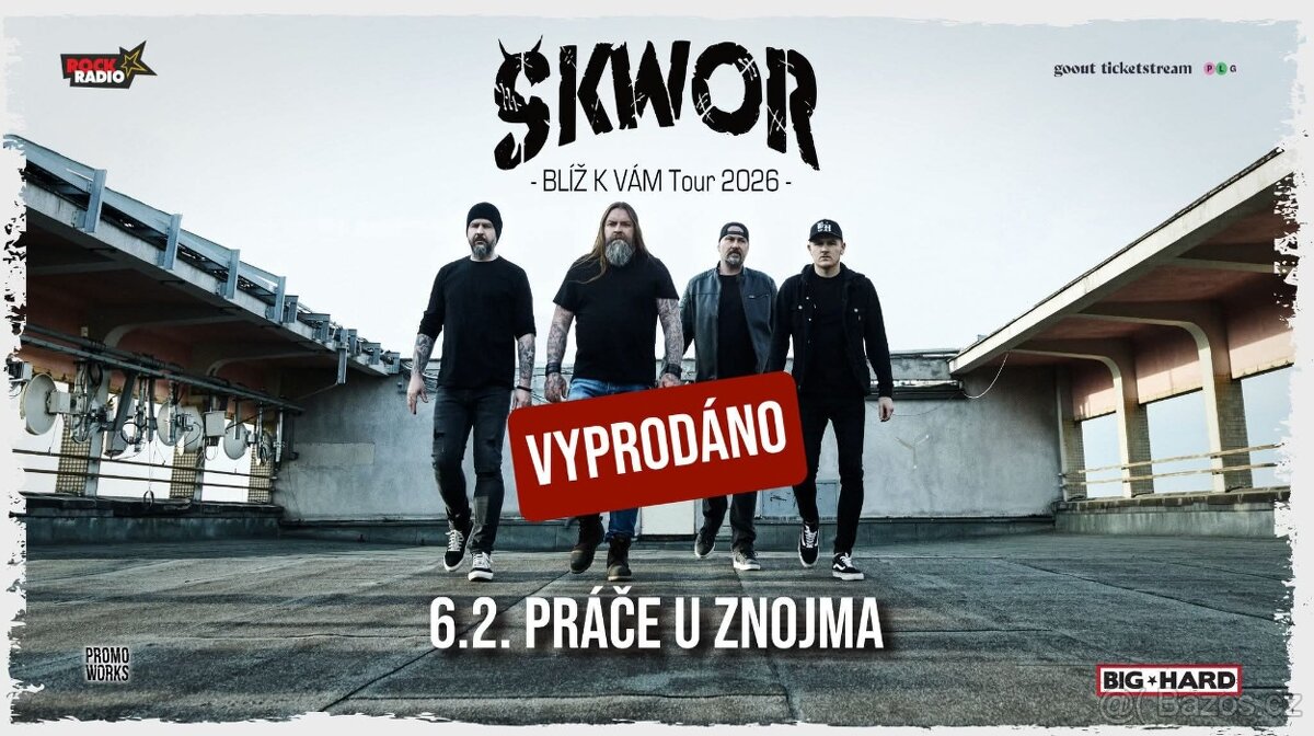 Koupím 2 vstupenky Škwor - 2