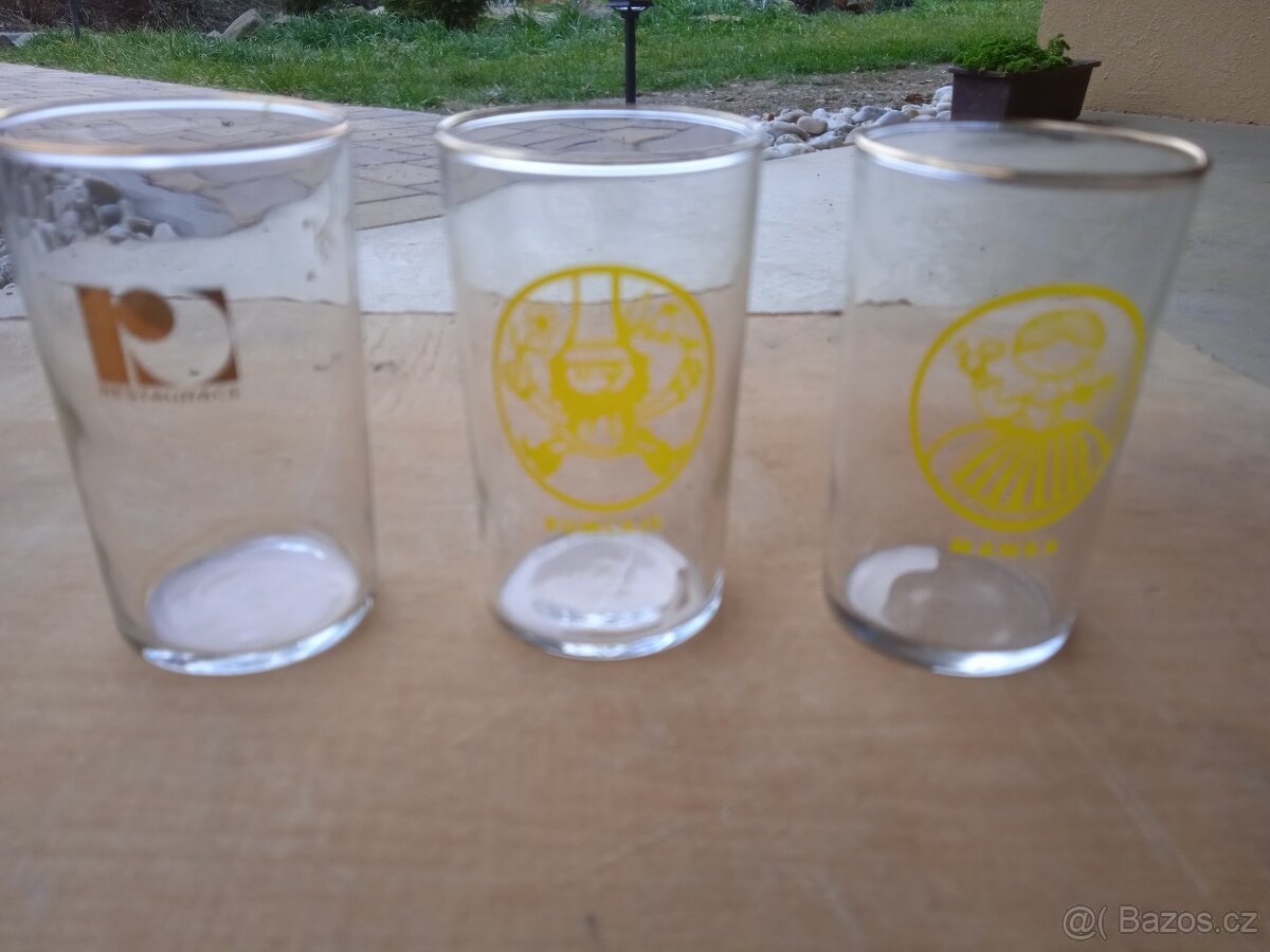 Skleničky 0,1 s motivem Manka a Rumcajs + restaurace - 2