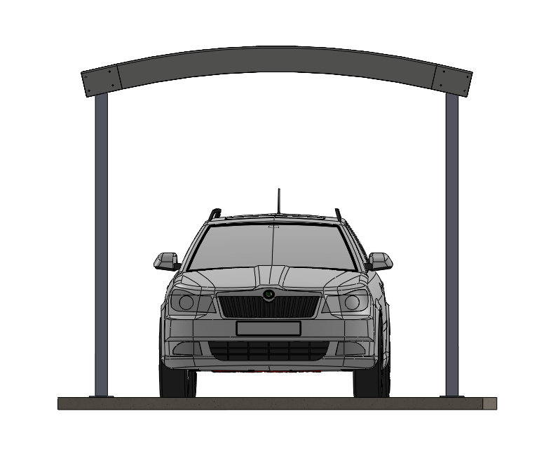 Střecha / přístřešek - ocelové díly - 2