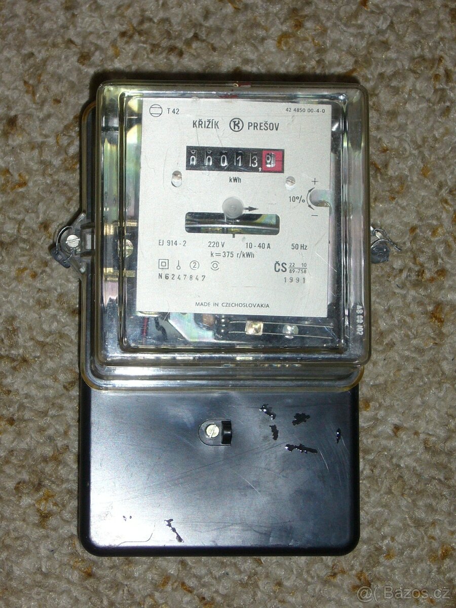 Elektroměr Křižík 220/240 V - 2