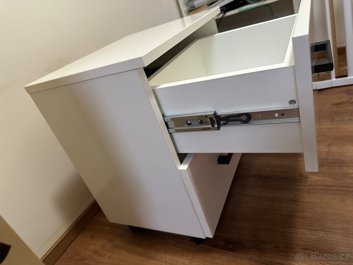 Noční stolek / komoda – bílá - 2