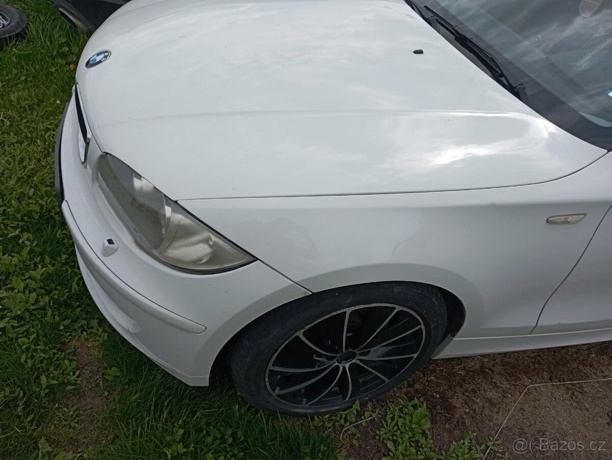 BMW 1 E82 E87 E81 předek vozu xenony naraznik kapota blatnik - 2