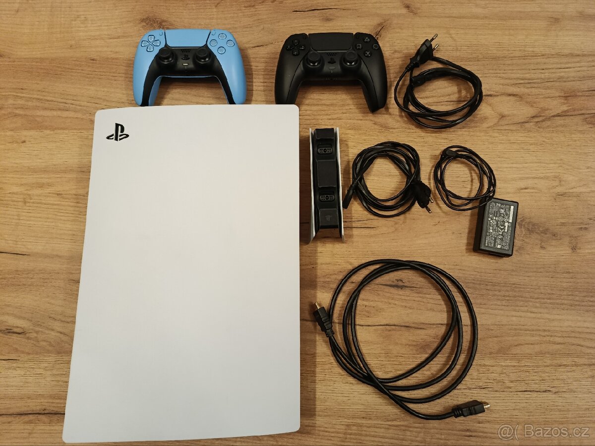 Ps5 digital + ovladače + dok - 2