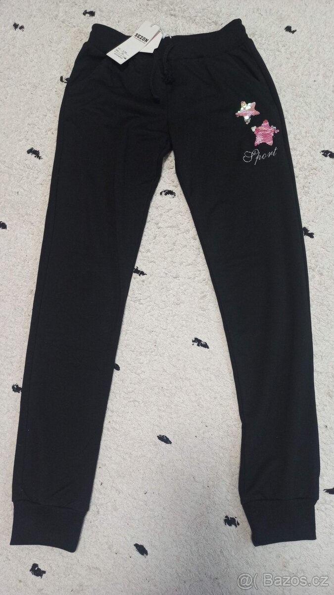 Dívčí tepláky - vel. 146/152 - nové s visačkou - 2