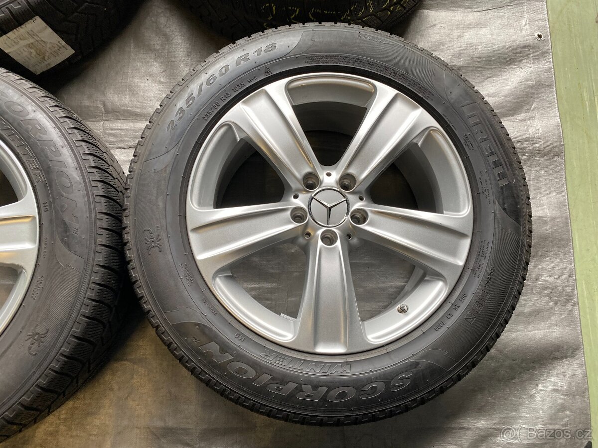 18 alu org. Mercedes 5x112 mm, Top stav + TPMS - 2