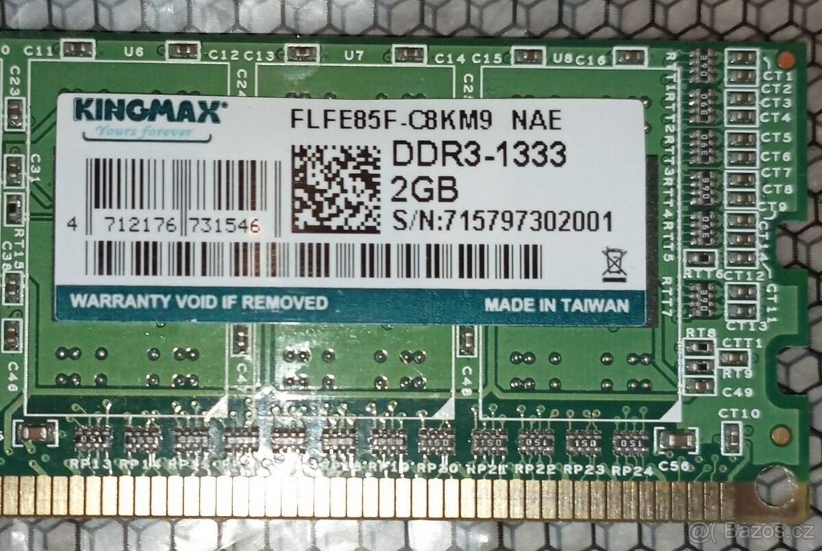 KingMax 2GB, DDR3, 1333MHz - 2