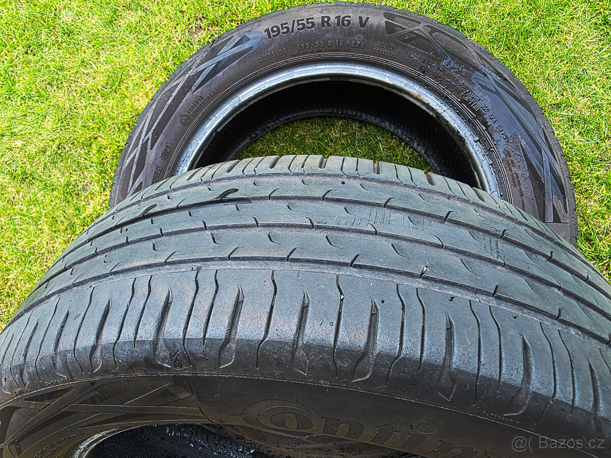 Prodám letní pneu Continental 195/55 R16 V - 2