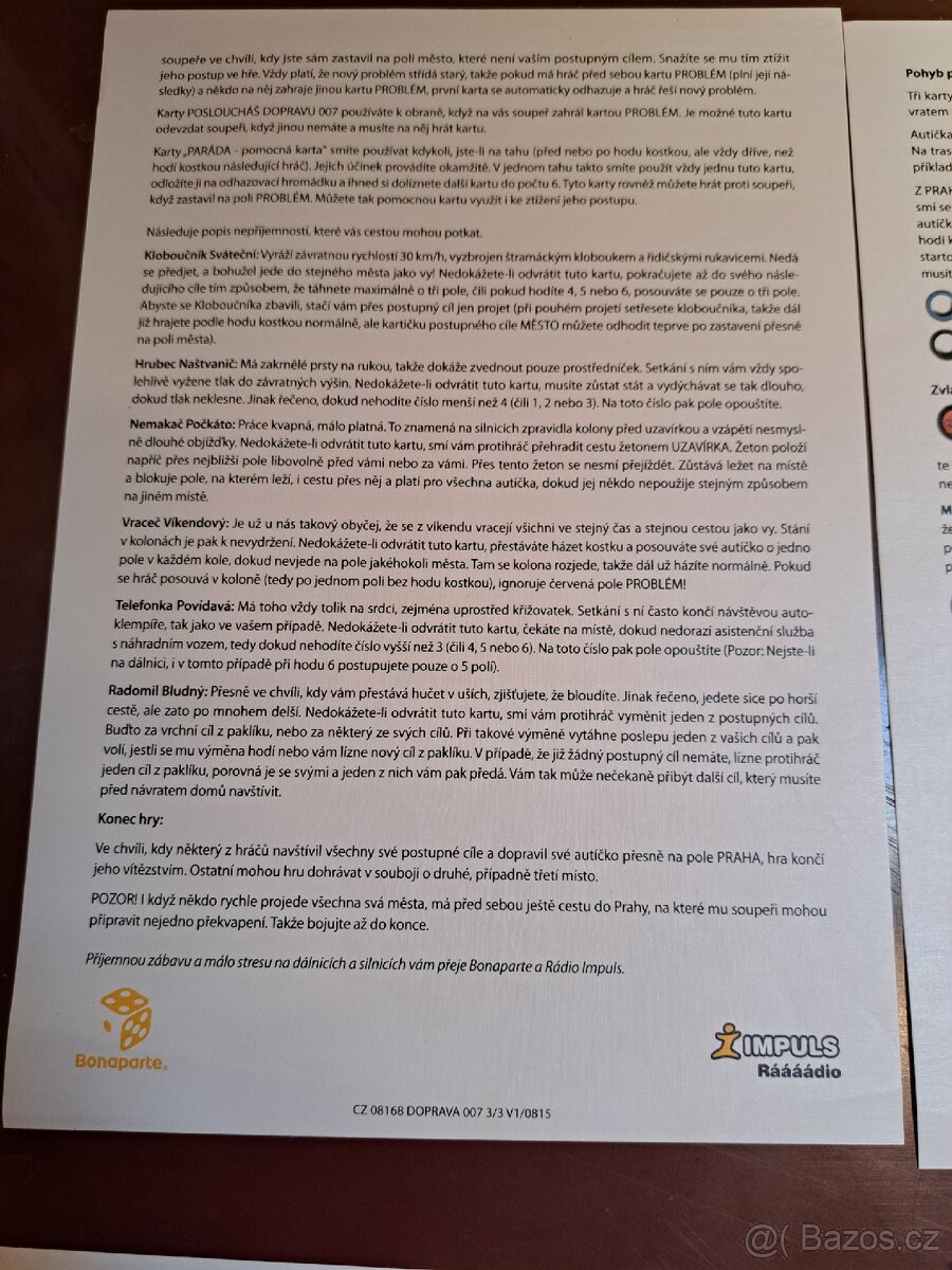 Společenská hra Rádia Impuls Doprava 007 - 2