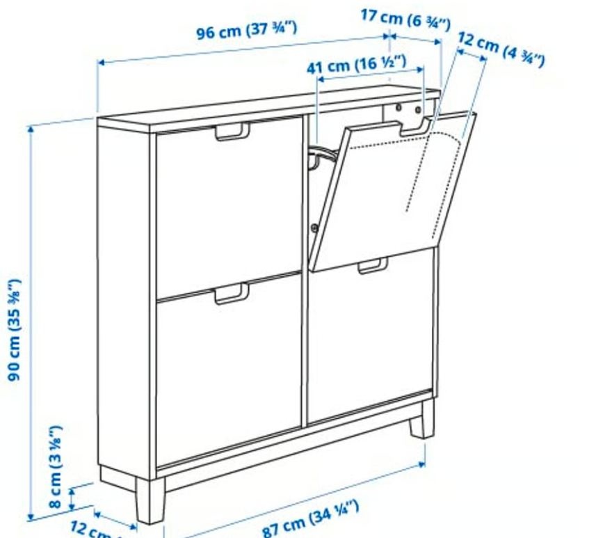 Botník IKEA Ställ - se 4 přihrádkami - 2