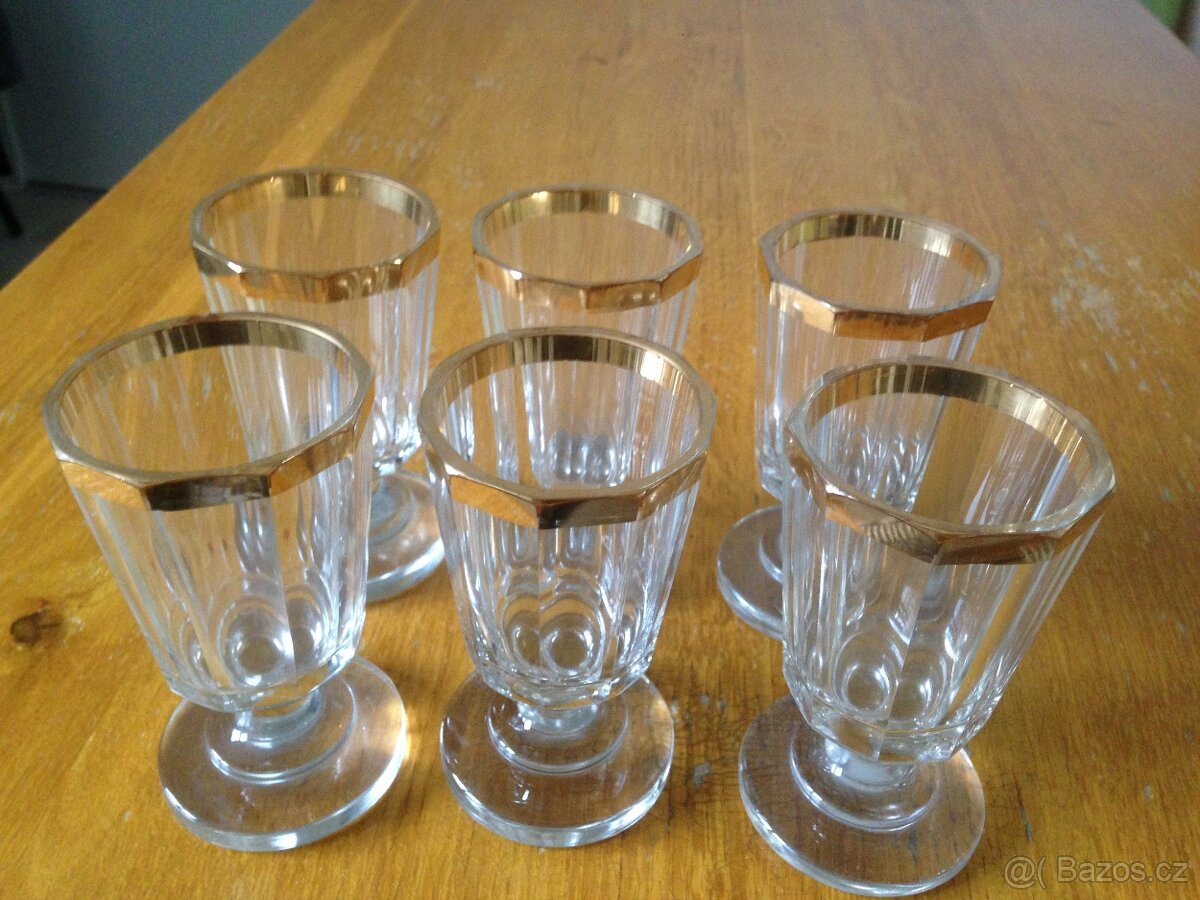 Staré skleničky grogovky - 2