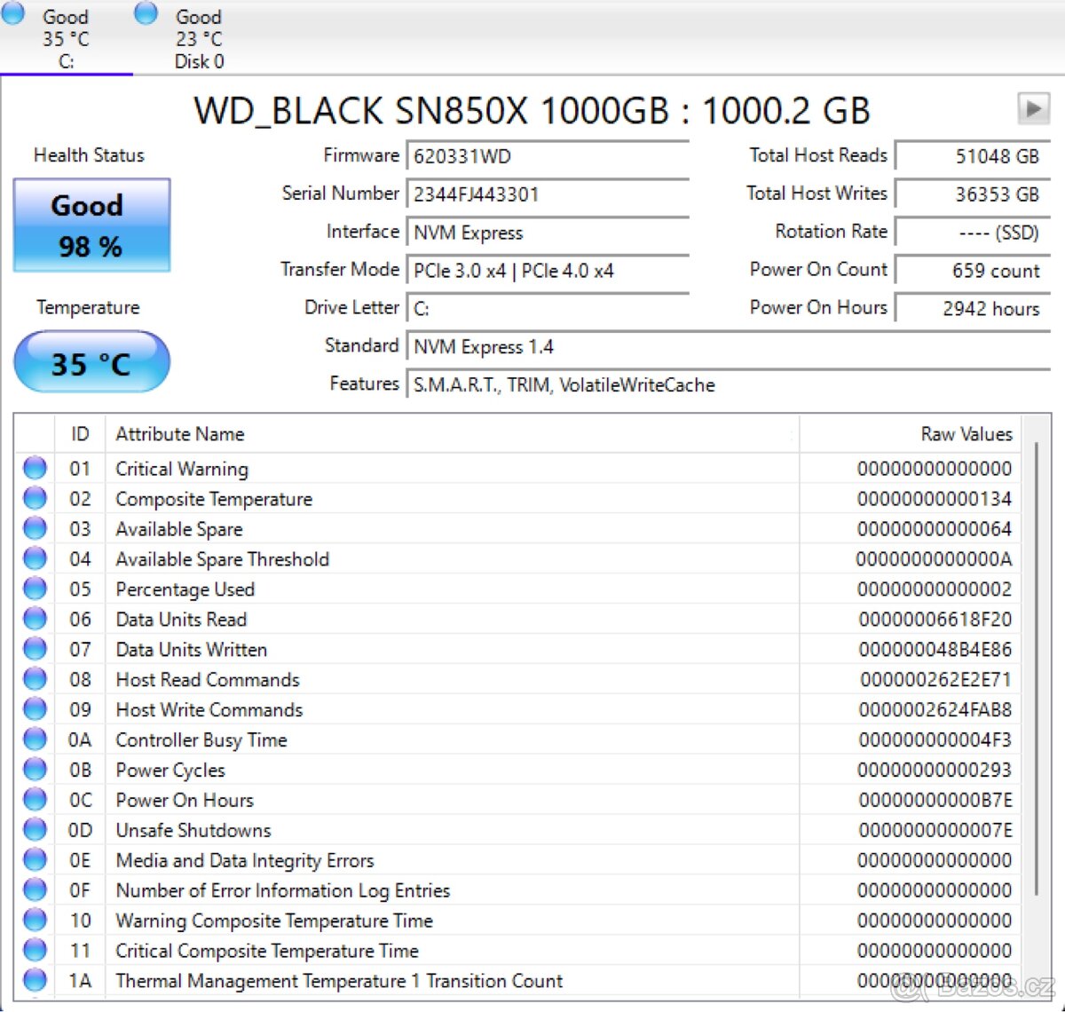 WD_BLACK SN850X NVMe SSD 1TB - 2