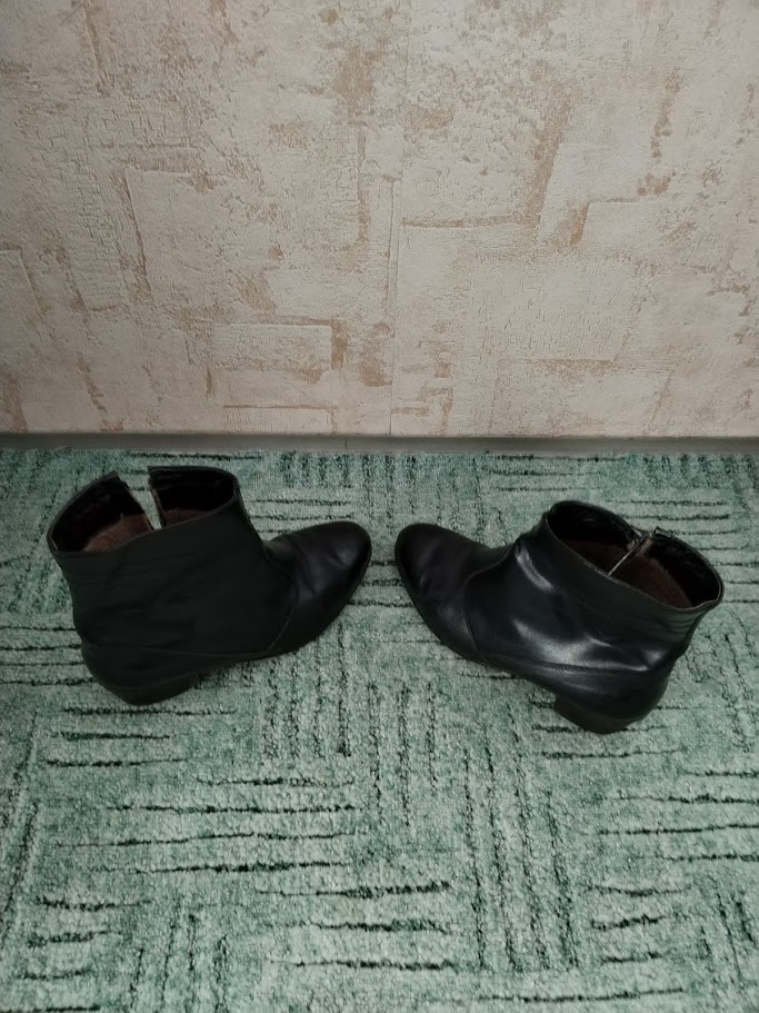 Pánské kožené kozačky černé - 2