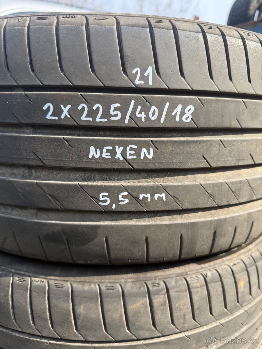 2x letní pneu r18 225/40/18 - 2