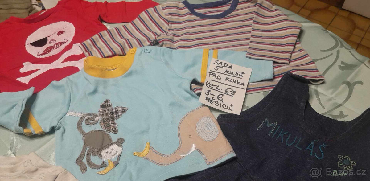 SADA 5 kusů /č.30 /, vel.68 cm, kluk 3-6 měs. - 2