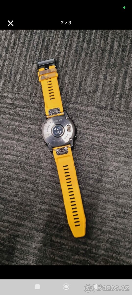 GARMIN 8, 6x, 7x tah, řemínek, pásek 26mm žlutý - 2