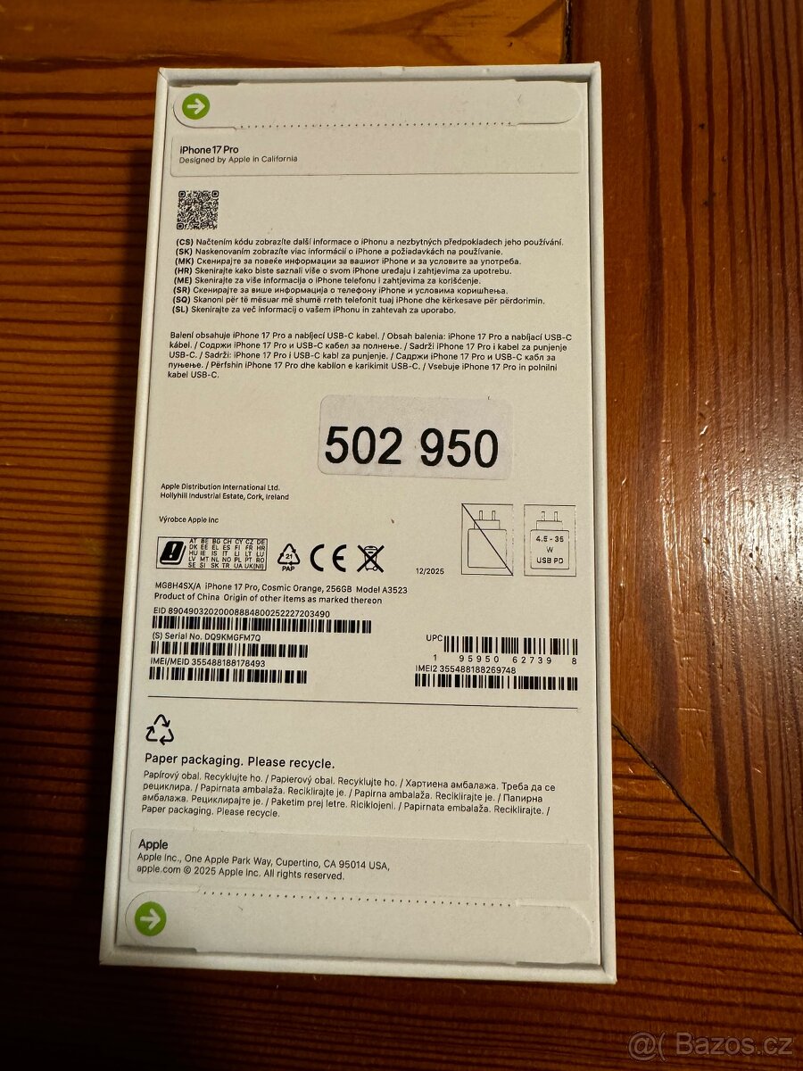 Apple iphone 17pro 256GB oranžový - 2