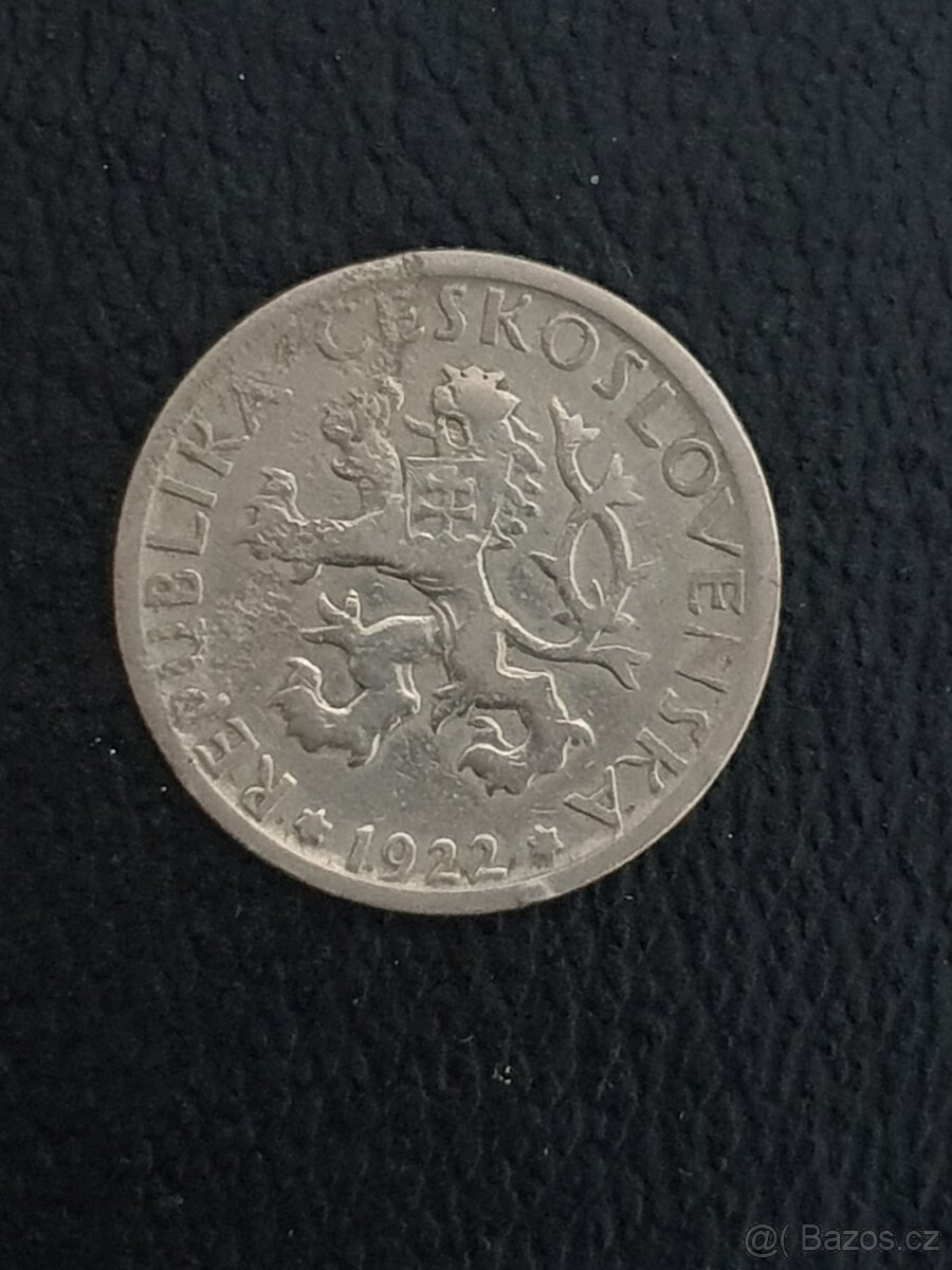 Prodám mince 1Kčs 1922-38 - 2