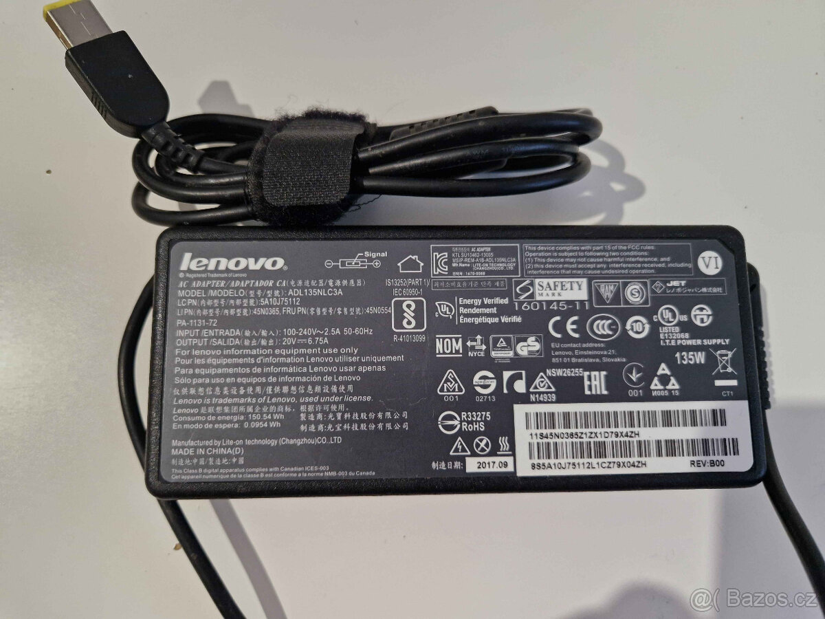 Originální 135W Lenovo nabíječka - 2