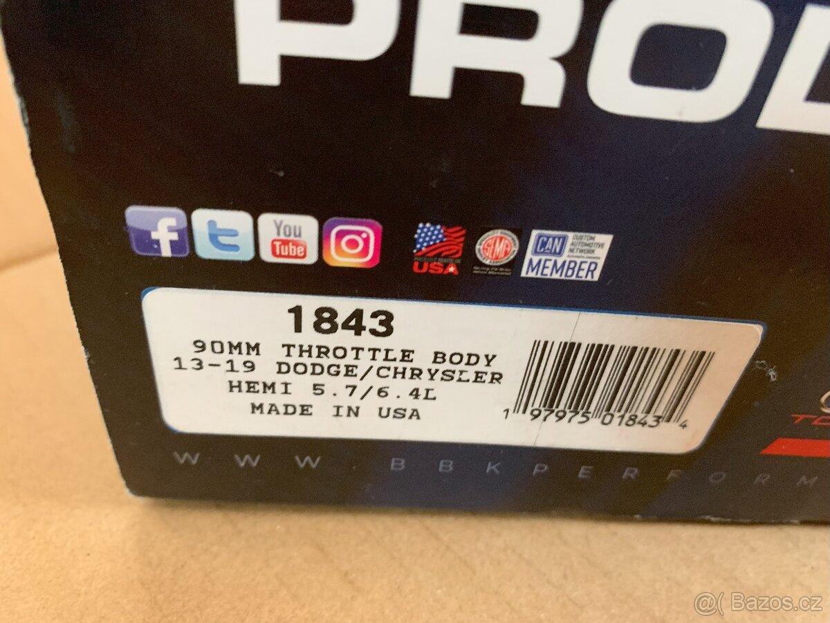 BBK 1843 škrticí klapka 5.7 6.4 HEMI 90mm - 2