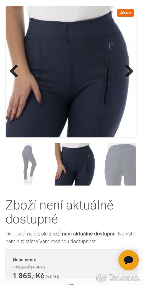 Černé zimní legíny Equitheme - 2