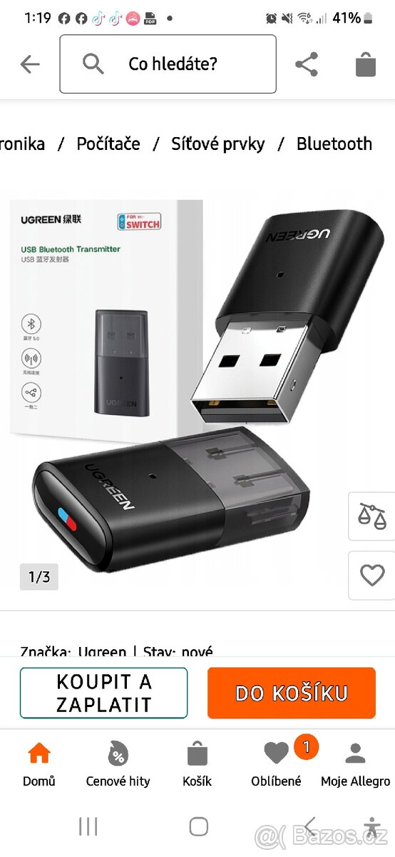 USB bluetooth vysílač UGREEN - 2