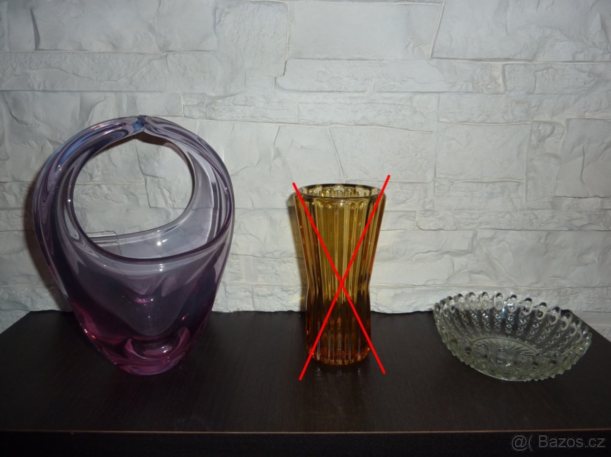 Skleněné vázy/misky - 2