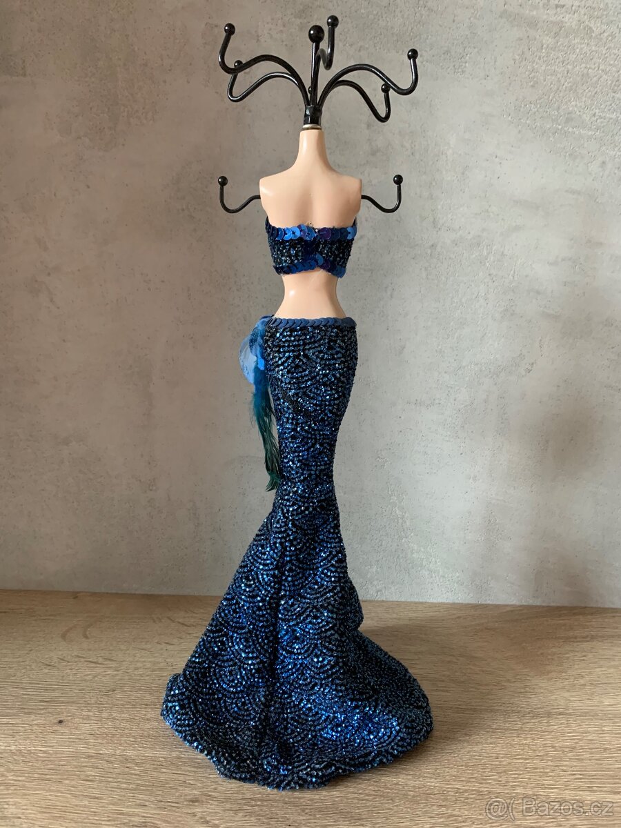 Stojánek na šperky - modrá panna - 2