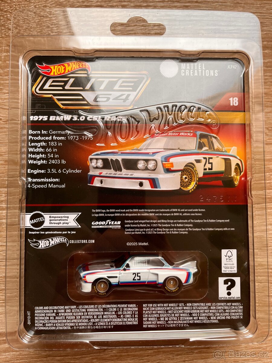 Hotwheels elite bmw 3,0 CSL - 2