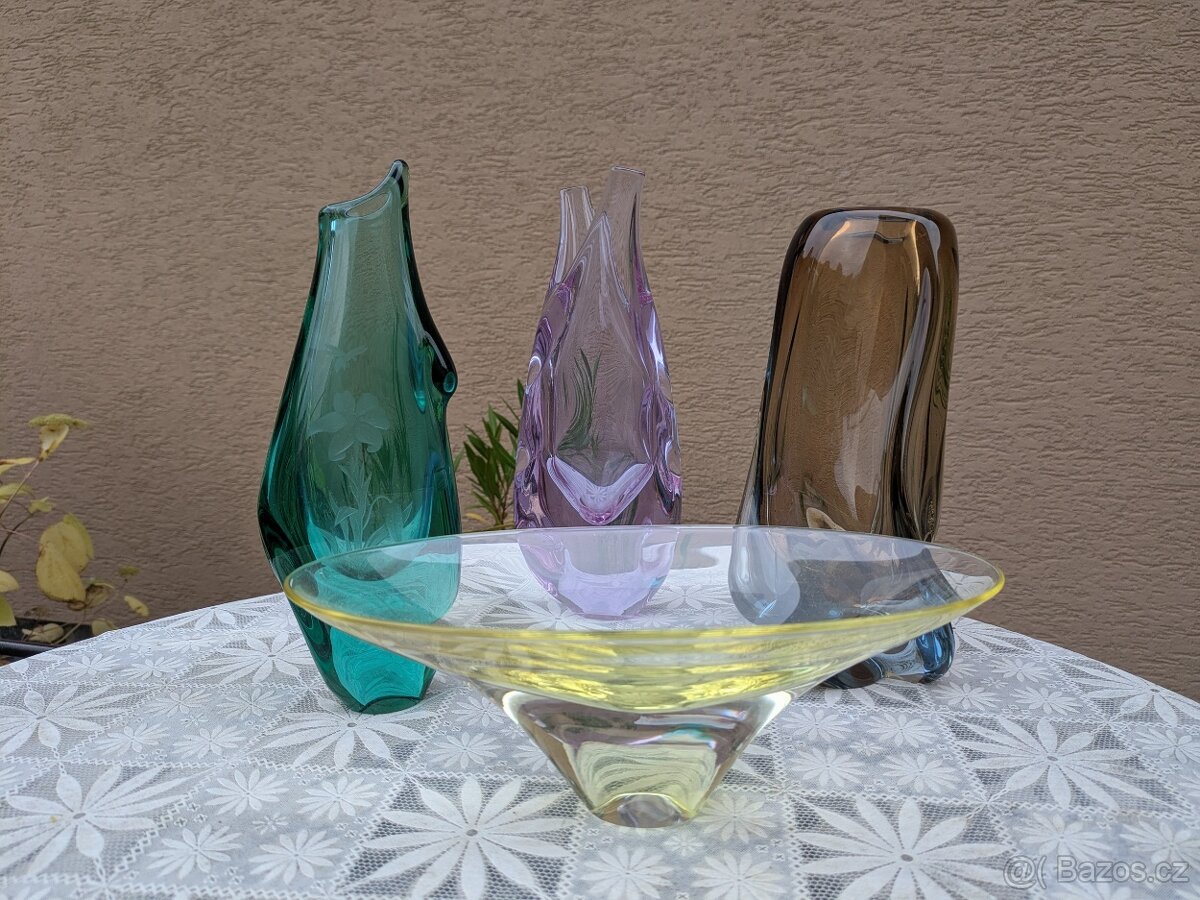 Skleněná váza zelená - 2