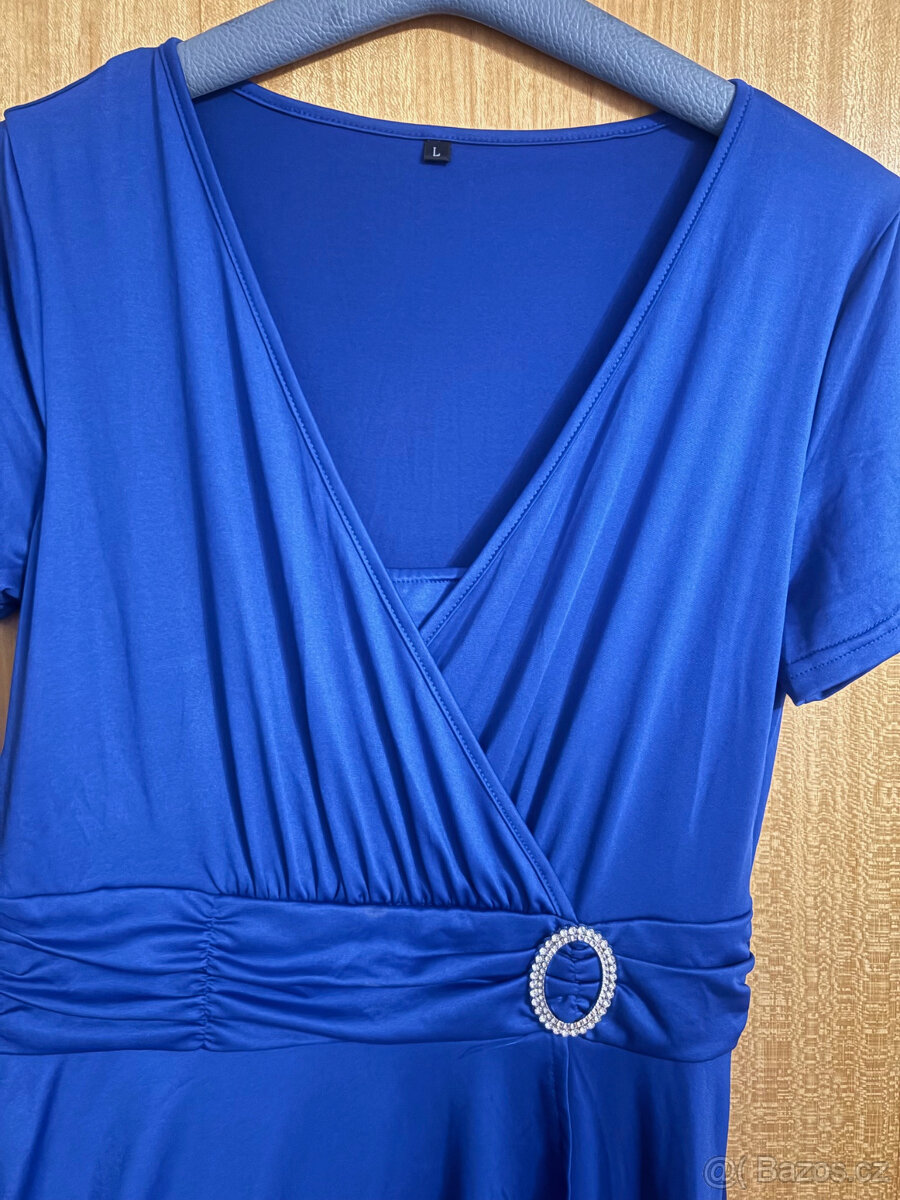 Společenské šaty modré velikost L - 2