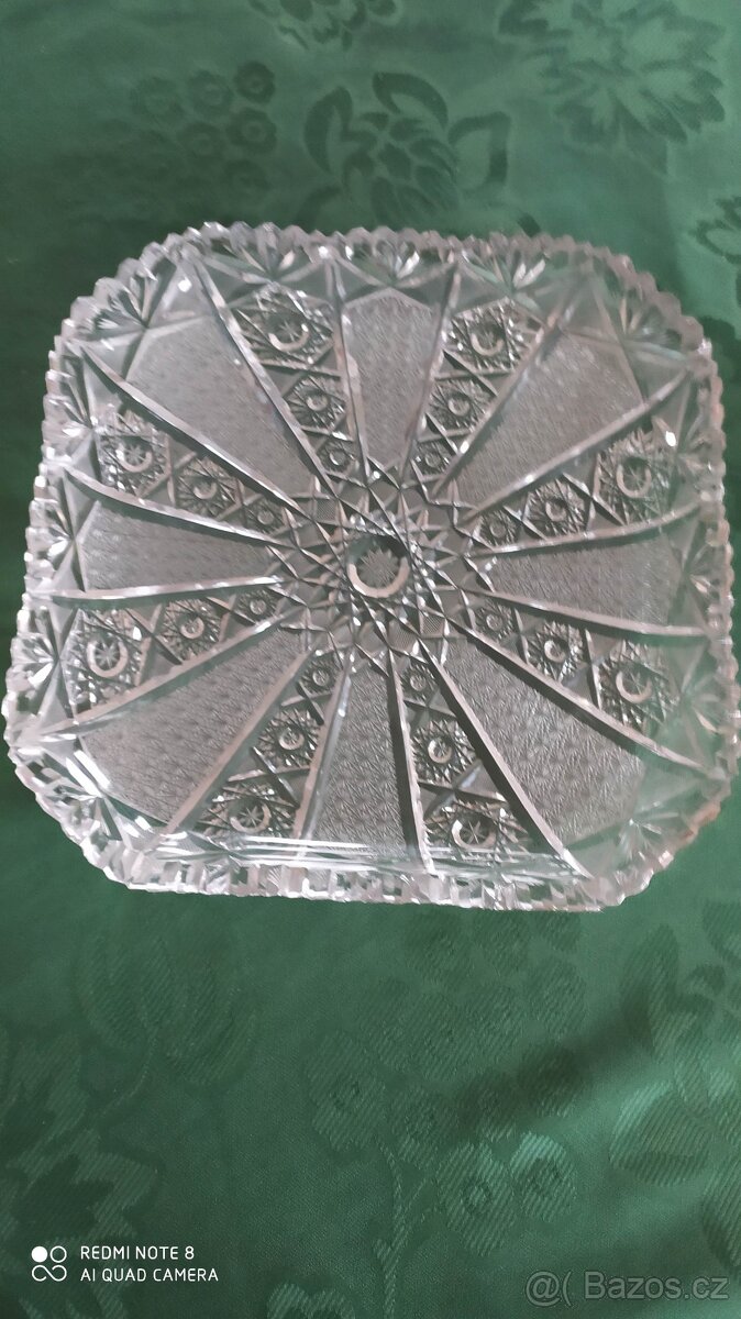 Krištáľová váza , misa - 2